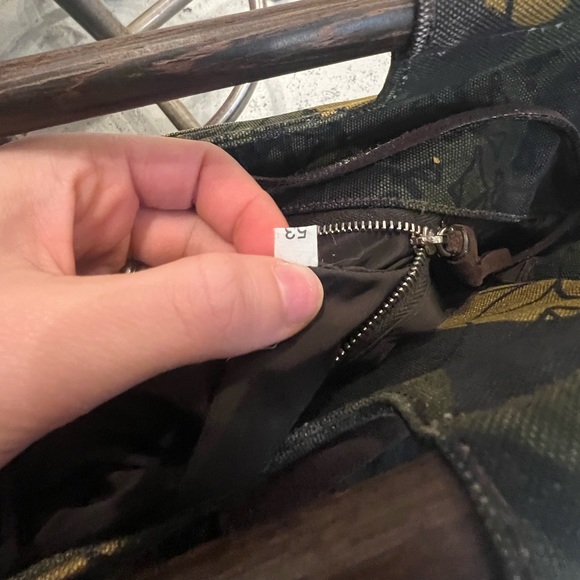 2000s vintage miu miu green leaves bag with suede strap - Picture 5 of 8